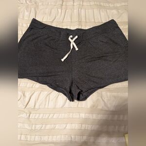 Old Navy Charcoal Gray Pullover Hoodie with White Drawstring